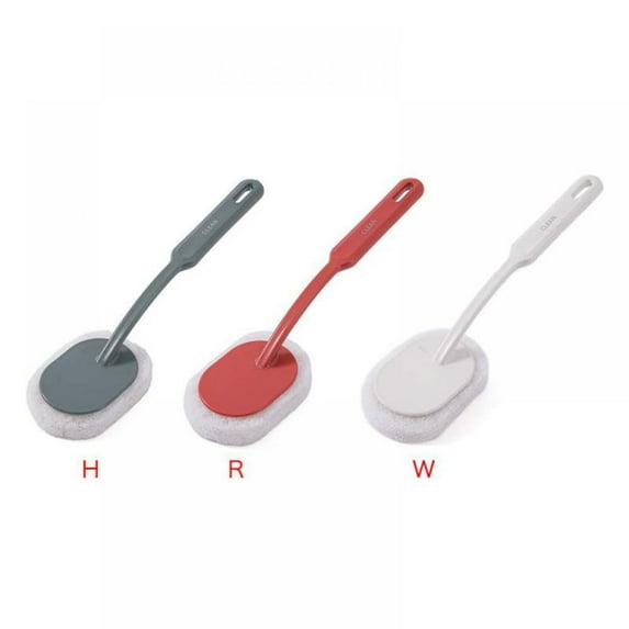 3pcs Long Handle Sponge Wipe Cleaning Brush Bathtub Sponge Brush Floor Tile Brush Sponge Cleaning Brush Sponge Scouring Pad