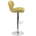 thumbnail image 3 of Flash Furniture Contemporary Tufted Citron Fabric Adjustable Height Barstool with Chrome Base, 3 of 5