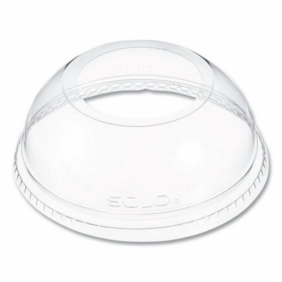 Open-Top Dome Lid, With 1.9" dia Hole, Fits 16 oz to 24 oz Cold Cups, Plastic, Clear, 1,000/Carton | Bundle of 2