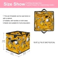 thumbnail image 2 of RATGDN Collapsible Fabric Cube Storage Bin with Double Handles for Living Room Bedroom Office Black - Lemon Juice Fruit, 2 of 7