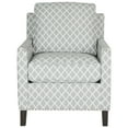thumbnail image 2 of SAFAVIEH Buckler Classic Upholstered Club Chair w/ Silver Nail Heads, Grey/White, 2 of 7