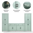 thumbnail image 3 of Crosley Furniture Tara 3-Piece Entertainment Center in Distressed Seafoam Blue, 3 of 6