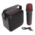 thumbnail image 1 of Mini máquina de Karaoke Set Altavoz Bluetooth portátil con 1 micrófono inalámbrico para fiesta en casa KTV negro, 1 of 5