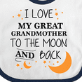 thumbnail image 4 of Inktastic I Love My Great Grandmother to the Moon and Back Boys or Girls Baby Bib, 4 of 4