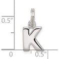thumbnail image 4 of Sterling Silver Letter K Initial Charm Made In Thailand qc8460k, 4 of 5