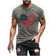 thumbnail image 2 of Tops para hombre, blusas y camisas de cuello redondo y manga corta para hombre, camiseta de cuello redondo y manga corta con estampado de la bandera del Día de la Independencia de Estados Unidos para, 2 of 5