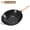 Black, variant on edx 13.5" Carbon Steel Wok Pan, Nonstick Stir-fry Pan, Pre-Seasoned Flat Bottom Chinese Wok, Compatible with Induction, BBQ & Camping Cookware, Blue
