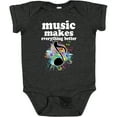 thumbnail image 3 of Inktastic Music Makes Everything Better Girls Baby Bodysuit, 3 of 5