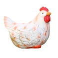 thumbnail image 4 of Figura decorativa de resina con forma de gallina para jardín, ideal para exteriores., 4 of 8