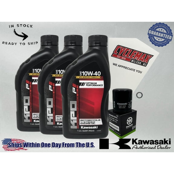Cyclemax Standard KPO Oil Change Kit fits 2023-2025 Kawasaki NINJA ZX-4R