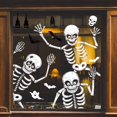 thumbnail image 5 of 4pcs, Halloween Window Clings Decals For Window Glass Decorations, Halloween Window Stickers Skeleton Window Clings Halloween Windows Decorations For Party Decorations, 5 of 5