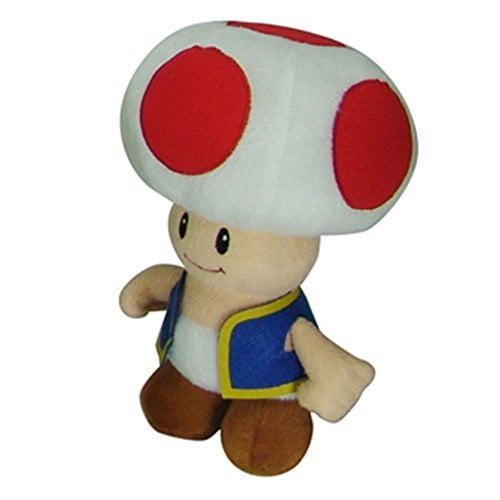 Nintendo Official Super Mario Toad Plush, 8 