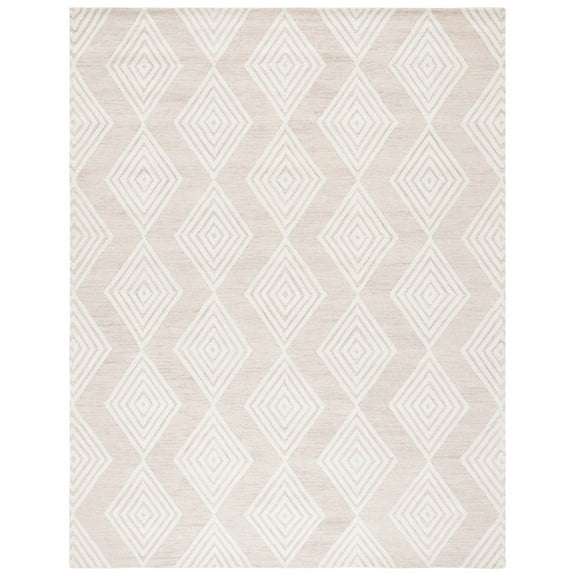 SAFAVIEH Blossom Winston Geometric Wool Area Rug, Beige/Ivory, 8' x 10'