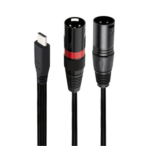 USB C To 3Pin Cable Male to USB C Converters Adapter for Smartphone Laptops Compatible for Amplifiers