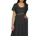 thumbnail image 5 of Moomaya Long Bollywood Designer Kurti WoMen's Solid Maxi Kurta Front Slit Tops, 5 of 6