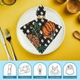 thumbnail image 6 of Qinduosi Fall Autumn Buffalo Plaid Cloth Napkins Pumpkins Dinner Napkins Great for Thanksgiving Special Occasions or Dinner Parties 4 PCS, 6 of 7