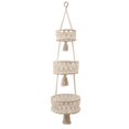 thumbnail image 2 of Cesta colgante de macramé, decoración, soporte para plantas de interior, colgador de plantas, fruta colgante Wite 3 niveles kusrkot Colgador de macetero de macramé, 2 of 8