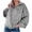 Gray, variant on Lovskoo Women's Fuzzy Fleece Sweatshirt Fashion Winter Warm Half Zipper Lapel Collared Solid Color Long Sleeve Coat Purple