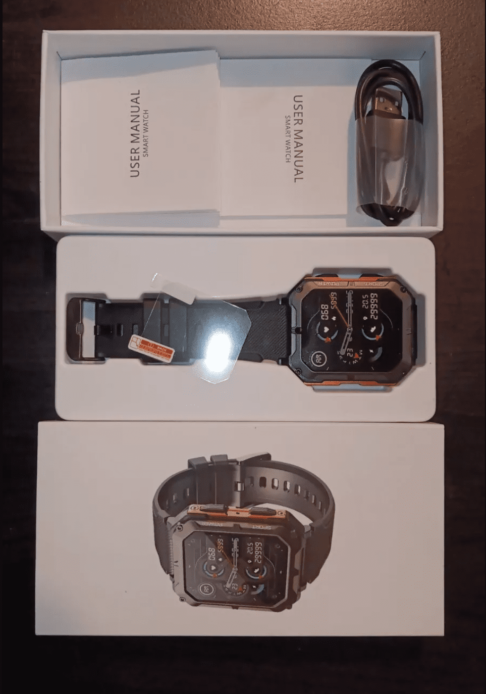 2025 Military Smart Watches for Men 1.83" HD Touch Screen Outdoor Sport Watch with Bluetooth Call (Answer/Make Call), IP68 Waterproof,for Android and iPhone Compatible, Orange