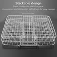 thumbnail image 3 of MesaSe Dehydrator Rack Large Capacity Food Dehydrator Stand Rack Stainless Steel Air Fryer Grill Stand Accessories 3 Layers Stackable Drying Rack Stacker Trays Kitchen Tool, 3 of 9