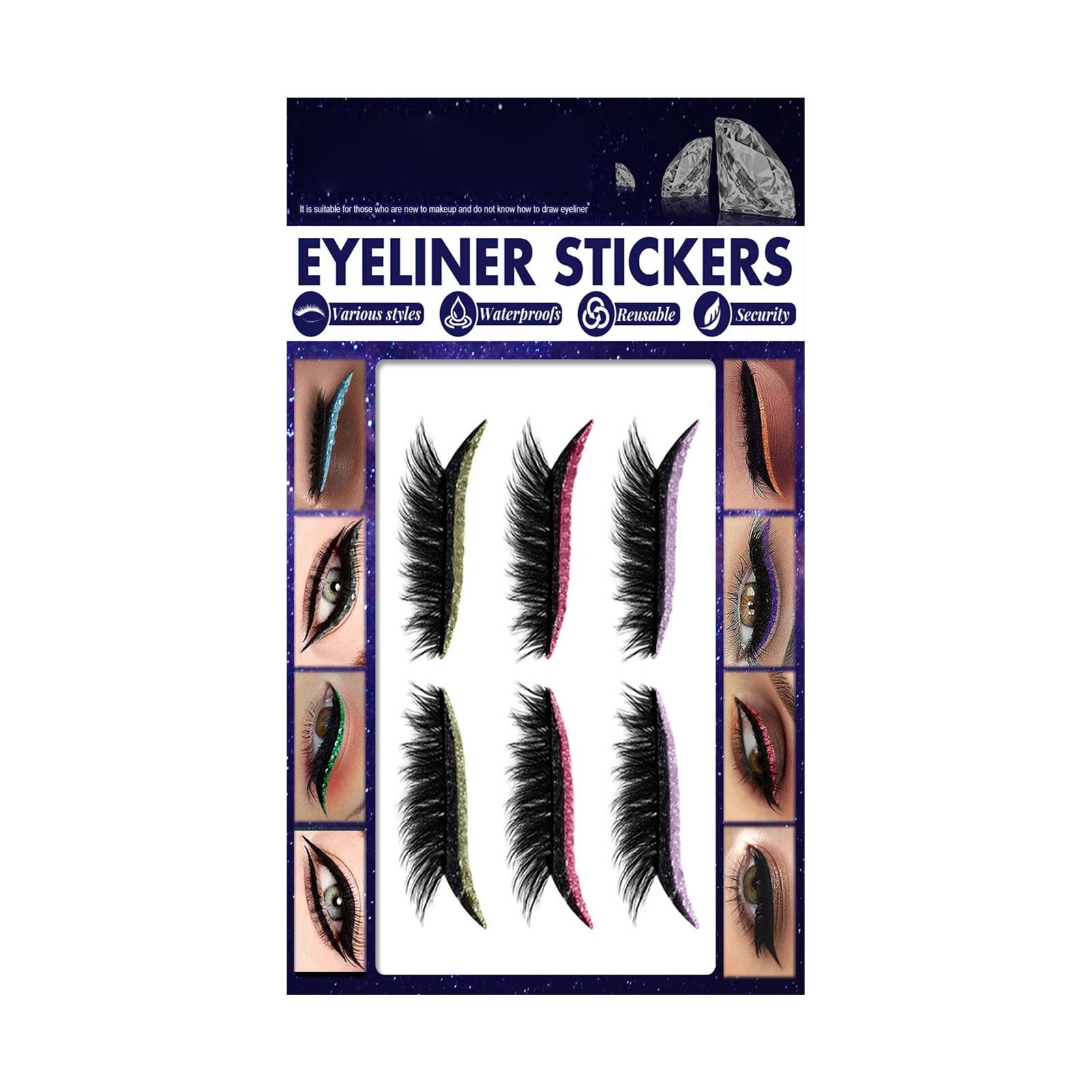 TOYFUNNY Glitter Powder Eyeliner Glue Self Adhesive Eye Shadow False