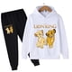 thumbnail image 2 of Conjuntos de sudadera con capucha del Rey León para niños, sudaderas con capucha de moda para niños, pantalones, 2 uds., chándales, ropa de bebé, traje de 4 a 14 años, 140CM Gao Jinjia LED, 2 of 2