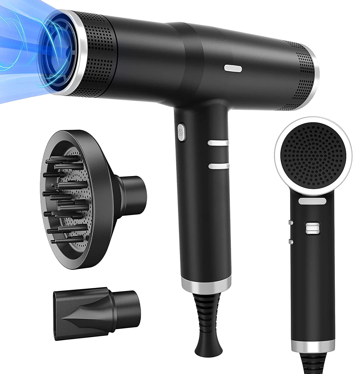 Professional High Speed Hair Dryer Negative Ionic Blow Dryer With Diffuser Low Noise Hairdryer Professional High Speed Hair Dryer Negative Ionic Blow Dryer With Diffuser Low Noise Hairdryer