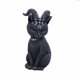 thumbnail image 1 of BR Estatua de gato misterioso - Adorno artesanal de resina negra, 1 of 5