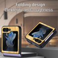 thumbnail image 4 of Nalacover for Samsung Galaxy Z Flip 5 Case, Wooden Patterned Shockproof Luxury Folded Anti-Scratch Camera & Screen Raised Protection Phone Cover for Samsung Z Flip5 2023,
Yellow Woodgrain, 4 of 9