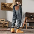 thumbnail image 3 of Pantalones Vaqueros Masculinos Cónicos Pantalones Vaqueros Estéticos para Hombre Rectos con Bolsillos Regulares Harajuku 2024 Tendencia Original Buggy Xs, 3 of 5