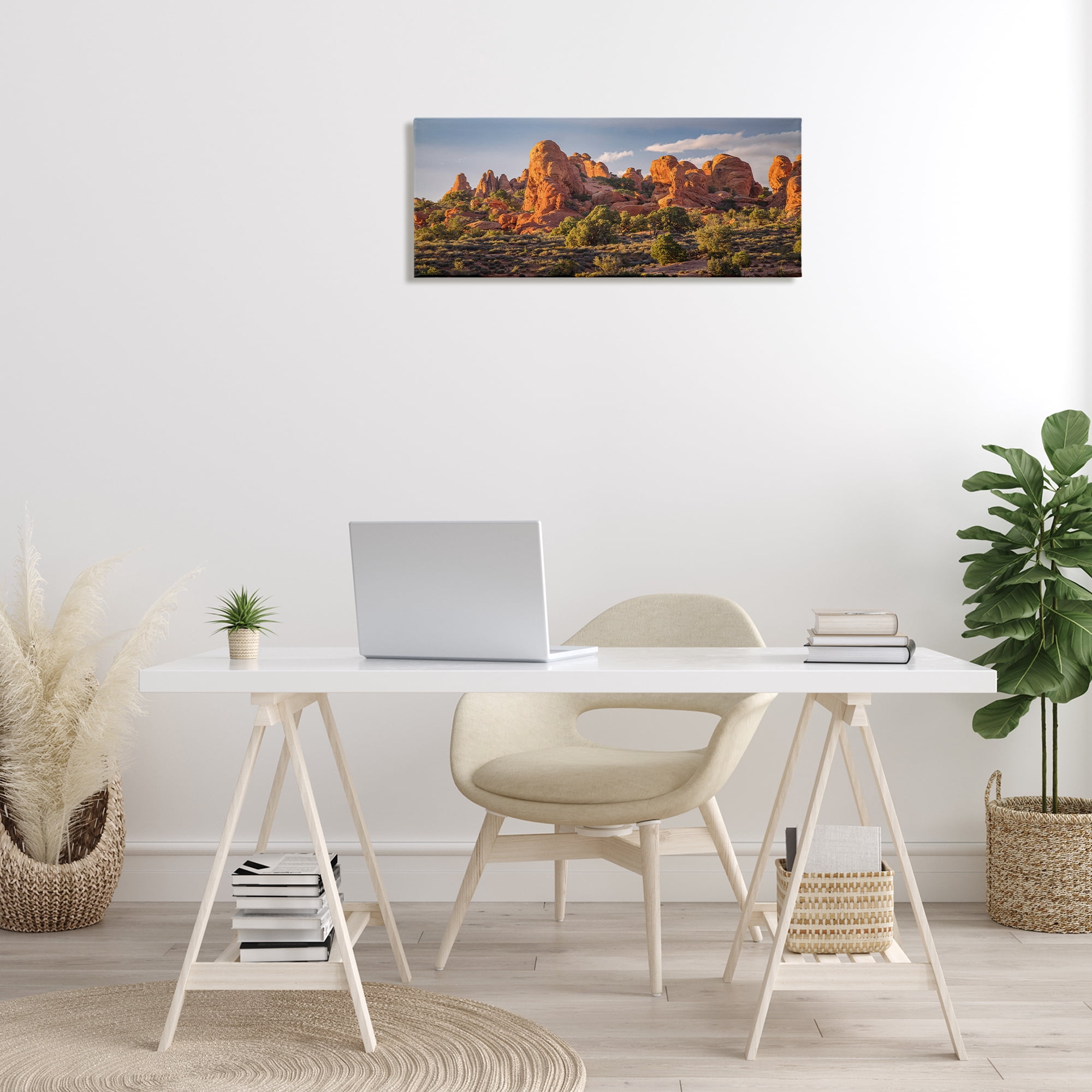 Stupell Industries Pointed Canyon Buttes Landscape & Nature Photography Wrapped Canvas Art Print Wall Art, 30 x 13
