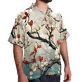thumbnail image 2 of Tree Men's Short Sleeve Button Down Hawaiian Shirts for Summer Beach Casual Printed Style, 2 of 6