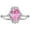 Pink Ice, variant on Rings for Women Sterling Silver Ring with 7X5MM Oval Gemstone & Sparkling Diamonds October Pink Ice Jewelry Size 9
