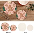 thumbnail image 5 of SKYSONIC Cute Christmas Gingerbread Pot Holders Trivets, 2 Pcs Heat Resistant Trivets,Pink Ornament Cotton Thread Weave Mats for Hot Pads Pans Pot Bowl Teapot for Kitchen Decor, 5 of 7