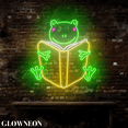 thumbnail image 4 of Glowneon Frog Read Book Neon Sign, Frog Wall Art, Book Store Led Sign, 4 of 5