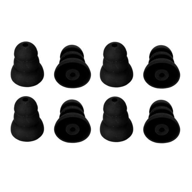 Embouts d'Oreille en Silicone Doux, 8 Pcs 3 Couches Remplacement BTE ITE Embouts Universels, Lavables, Confortables