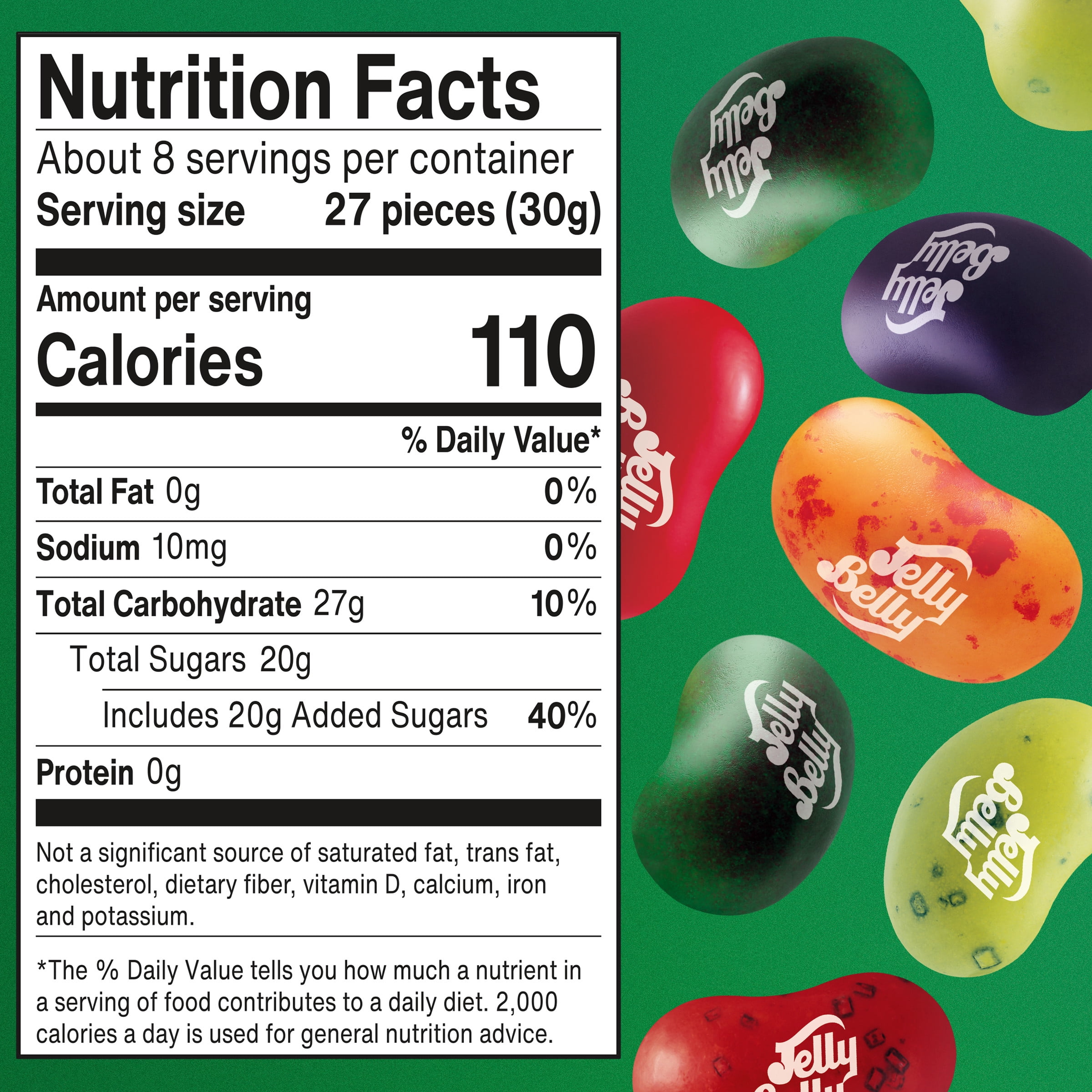 Jelly Belly Farmstand Fruit Jelly Bean Collection - 8 oz Pouch Bag, 10-Count Case - Genuine, Official, Straight from the Source