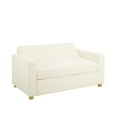 thumbnail image 3 of Serta Tennyson Scandinavian Convertible Loveseat with Full Size Sleeper, Ivory Boucle Fabric, 3 of 7