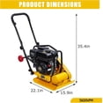 thumbnail image 1 of QinaQin 6.5HP Plate Compactor, 212CC Gas-Powered Jumping Jack, Yellow, 1 of 8