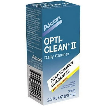 Alcon Opti-Clean II Daily Lens Cleaner Performance Guarantee, 20 ML (Pack of 6)