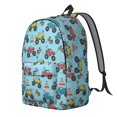 thumbnail image 2 of Monster Cartoon Truck Blue Pattern Backpack for School, Cute School Bag with Adjustable Shoulder Straps and Padded Back, 15.7"x11.8"x5.5", 2 of 5