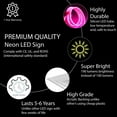 thumbnail image 3 of Round For Hire LED Neon Sign 18 x 18 - inches, Clear Edge Cut Acrylic Backing, with Dimmer - Bright and Premium built indoor LED Neon Sign for Bar decor., 3 of 7