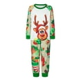 thumbnail image 2 of KelaJuan Christmas Family Pajamas Matching Set Elk Print Long Sleeve Tops and Christmas Socks Print Pants Sleepwear, 2 of 7