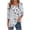 Gray 6, variant on Women's Blouses Shirts Summer Casual Printed Round Neck Long Sleeve T-shirt Button Tops Work Tunic Party Going Out Dressy