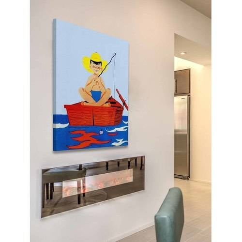 Marmont Hill "Fishing Alone" by Curtis Painting Print on Canvas