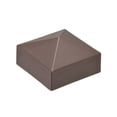thumbnail image 1 of Tapa de poste Unique Bargains para cerca, poste de pasamanos de escalera 70x70mm (2.8 pulgadas) Plástico, Color café, 1 of 3