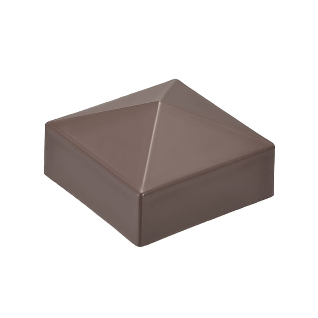 Tapa de poste Unique Bargains para cerca, poste de pasamanos de escalera 70x70mm (2.8 pulgadas) Plástico, Color café