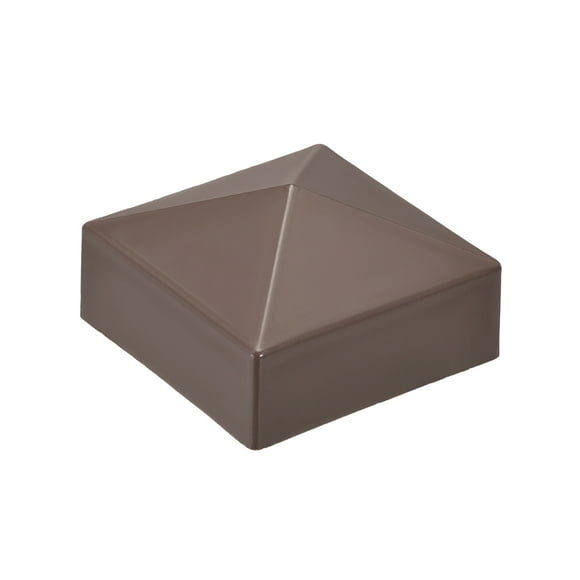 Tapa de poste Unique Bargains para cerca, poste de pasamanos de escalera 70x70mm (2.8 pulgadas) Plástico, Color café