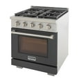 thumbnail image 5 of Professional 30-in Natural Gas Range Oven in Cement Gray w/ True Simmer Burners, 5 of 9