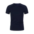 thumbnail image 5 of THDHVS Boys T Shirts,Solid Color Quick Dry Round Neck Short Sleeve T-shirt Breathable Fitness Athletic Wear for Kids,Shirts for Boys Navy 5-6 Years, 5 of 9